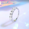Women's S925 Sterling Silver Geometric Sugar Cube Diamond Ring