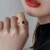 Women's S925 Sterling Silver Geometric Sunflower Ring Electroplated