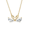 Women's S925 Sterling Silver Geometric Swan Pendant Necklace Elegant Electroplated Clavicle Chain Jewelry