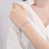 Women's S925 Sterling Silver Geometric Tassel Bracelet With Crystal Electroplated Simple Elegant Hand Jewelry