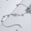 Women's S925 Sterling Silver Geometric Tassel Bracelet With Crystal Electroplated Simple Elegant Hand Jewelry