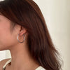 Women's S925 Sterling Silver Geometric Twist Design Electroplated Earrings