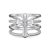 Women's S925 Sterling Silver Geometric Ushaped Light Luxury Style Electroplated Ring And Bracelet