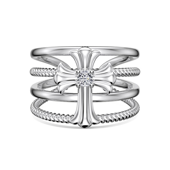Women's S925 Sterling Silver Geometric Ushaped Light Luxury Style Electroplated Ring And Bracelet