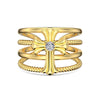 Women's S925 Sterling Silver Geometric Ushaped Light Luxury Style Electroplated Ring And Bracelet