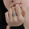 Women's S925 Sterling Silver Geometric Ushaped Light Luxury Style Electroplated Ring And Bracelet