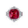 Women's S925 Sterling Silver Geometric Water Drop Bow Ring With Colorful Pagoda Zircon And Exquisite Gemstone Electroplated
