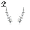 Women's S925 Sterling Silver Geometric Zircon Earrings With Electroplated Retro Elegant Design Fine Jewelry Wholesale