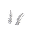 Women's S925 Sterling Silver Geometric Zircon Earrings With Electroplated Retro Elegant Design Fine Jewelry Wholesale