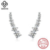 Women's S925 Sterling Silver Geometric Zircon Earrings With Electroplated Retro Elegant Design Fine Jewelry Wholesale