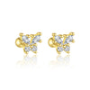 Women's S925 Sterling Silver Geometric Zircon Earrings