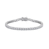 Women's S925 Sterling Silver Geometric Zircon Tennis Chain Bracelet Set With Diamonds