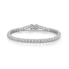 Women's S925 Sterling Silver Geometric Zircon Tennis Chain Bracelet Set With Diamonds