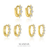 Women's S925 Sterling Silver Geometric Zirconia Light Luxury Fashionable Earrings