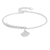 Women's S925 Sterling Silver Ginkgo Leaf Bracelet Electroplated