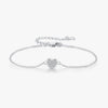 Women's S925 Sterling Silver Heart Shaped Exquisite Niche Design Bracelet With Inlaid Zircon