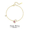 Women's S925 Sterling Silver Hollowout Geometric Flower Pattern Electroplated Gourd Bracelet Jewelry