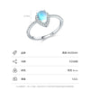 Women's S925 Sterling Silver Inlaid Moonstone Ring With Geometric Design