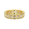 Women's S925 Sterling Silver Love Geometric Row Drill Electroplated Ring