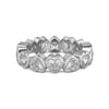 Women's S925 Sterling Silver Love Geometric Row Drill Electroplated Ring