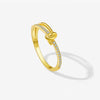 Women's S925 Sterling Silver Love Simple Allmatch Stacked Ring With Geometric Design And Platinum Or 18K Gold Electroplating