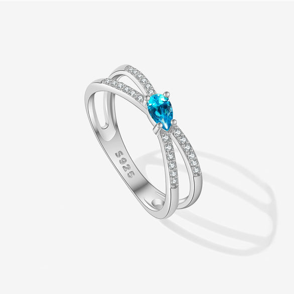 Women's S925 Sterling Silver Love Simple Allmatch Stacked Ring With Geometric Design And Platinum Or 18K Gold Electroplating