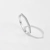 Women's S925 Sterling Silver Love Simple Allmatch Stacked Ring With Geometric Design And Platinum Or 18K Gold Electroplating