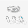 Women's S925 Sterling Silver Love Simple Allmatch Stacked Ring With Geometric Design And Platinum Or 18K Gold Electroplating