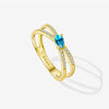 Women's S925 Sterling Silver Love Simple Allmatch Stacked Ring With Geometric Design And Platinum Or 18K Gold Electroplating