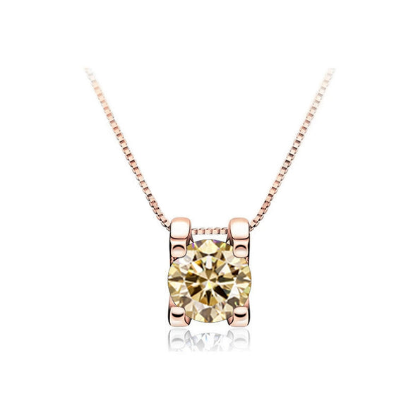 Women's S925 Sterling Silver Moissanite Necklace With Bull Head Style And Snake Bone Chain Round Shape Animals And Zodiac Pattern