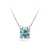 Women's S925 Sterling Silver Moissanite Necklace With Bull Head Style And Snake Bone Chain Round Shape Animals And Zodiac Pattern