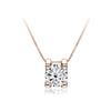 Women's S925 Sterling Silver Moissanite Necklace With Bull Head Style And Snake Bone Chain Round Shape Animals And Zodiac Pattern