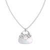 Women's S925 Sterling Silver Necklace With Freshwater Pearl And Geometric Design Electroplated