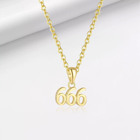 Women's S925 Sterling Silver Necklace With Letters Numbers Text Pattern And Electroplating Process