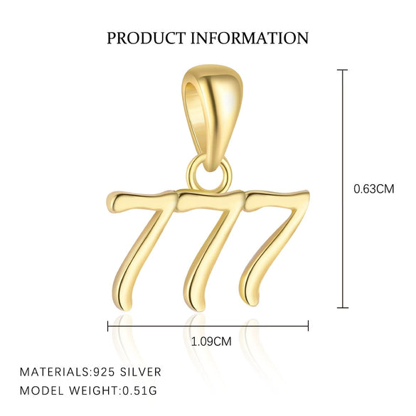 Women's S925 Sterling Silver Necklace With Letters Numbers Text Pattern And Electroplating Process