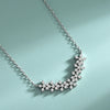 Women's S925 Sterling Silver Necklace With Lucky Plum Blossom And Smiley Face Design Pendant And Ochain