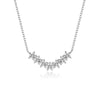 Women's S925 Sterling Silver Necklace With Lucky Plum Blossom And Smiley Face Design Pendant And Ochain