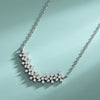 Women's S925 Sterling Silver Necklace With Lucky Plum Blossom And Smiley Face Design Pendant And Ochain