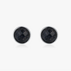 Women's S925 Sterling Silver Obsidian Geometric Simple Style Earrings Set With Precious Stones