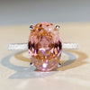 Women's S925 Sterling Silver Oval Ring With Electroplating Treatment