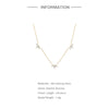 Women's S925 Sterling Silver Pearshaped Horse Eye Zircon Pendant Necklace With O Word Chain And Geometric Pattern Electroplated