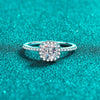 Women's S925 Sterling Silver Rhombusshaped Moissanite Ring Jewelry With Electroplating Design
