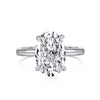 Women's S925 Sterling Silver Ring Geometric Drop Shape Ice Flower Cut Pear Oval Square Sugar Zircon Electroplated Design