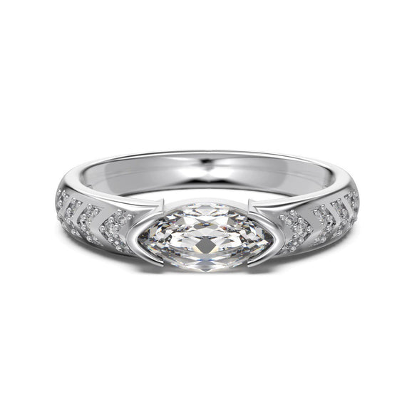 Women's S925 Sterling Silver Ring With Crown Bow Water Drop Horse Eye Zircon Design Geometric Light Luxury Style Electroplated