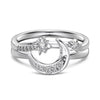 Women's S925 Sterling Silver Ring With Crown Bow Water Drop Horse Eye Zircon Design Geometric Light Luxury Style Electroplated