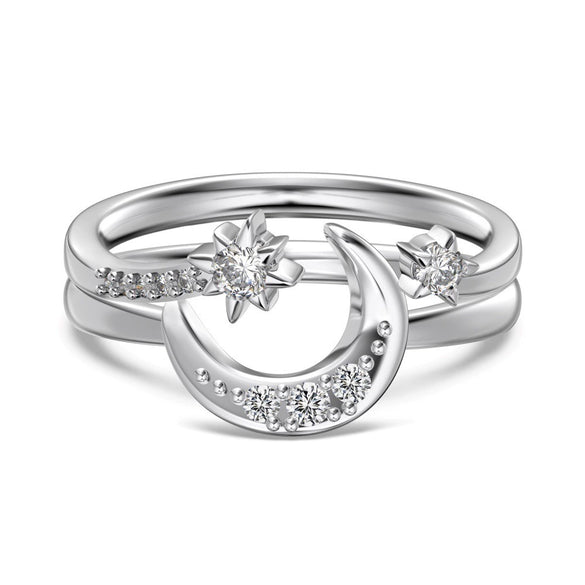 Women's S925 Sterling Silver Ring With Crown Bow Water Drop Horse Eye Zircon Design Geometric Light Luxury Style Electroplated