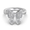 Women's S925 Sterling Silver Ring With Crown Bow Water Drop Horse Eye Zircon Design Geometric Light Luxury Style Electroplated