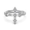 Women's S925 Sterling Silver Ring With Crown Bow Water Drop Horse Eye Zircon Design Geometric Light Luxury Style Electroplated