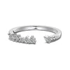 Women's S925 Sterling Silver Ring With Crown Bow Water Drop Horse Eye Zircon Design Geometric Light Luxury Style Electroplated