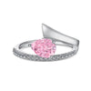 Women's S925 Sterling Silver Ring With Geometric Pattern And Ice Flower Cutting Electroplating Craft